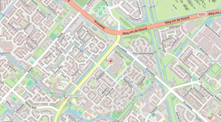Kaart van de omgeving van de melding