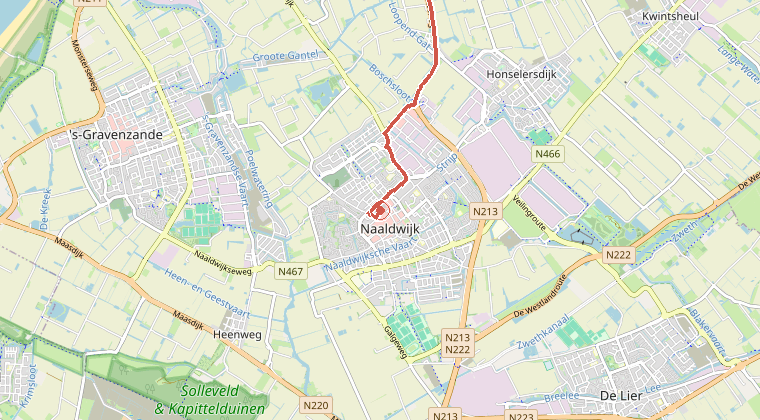 Kaart van de omgeving van de melding