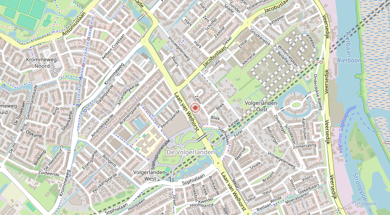 Kaart van de omgeving van de melding