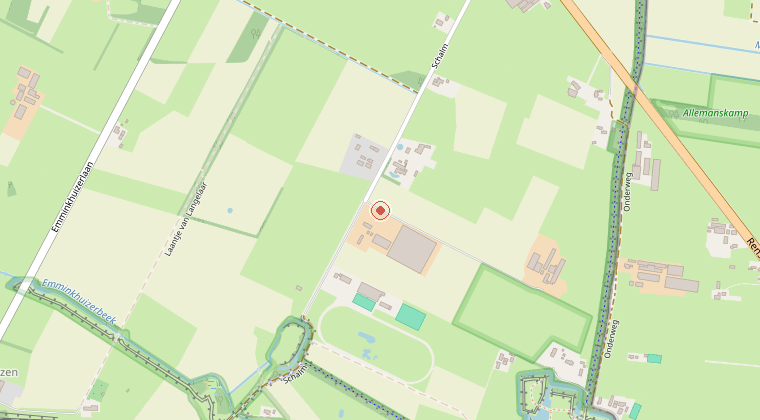 Kaart van de omgeving van de melding