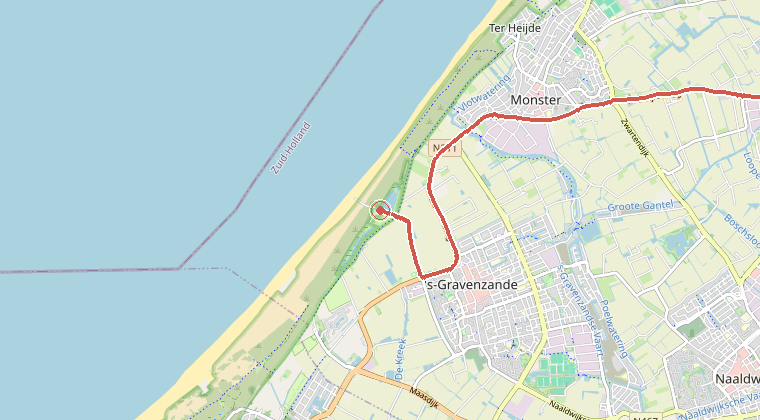Kaart van de omgeving van de melding