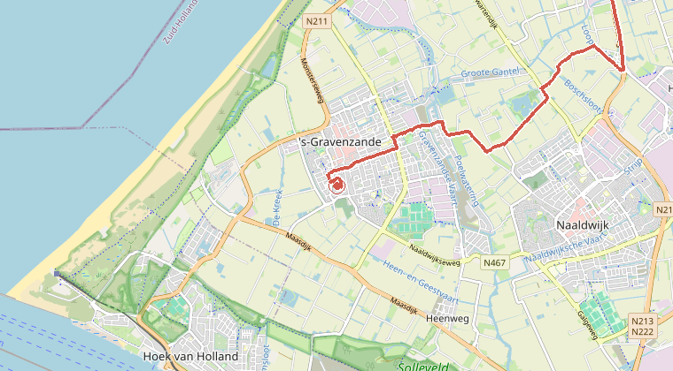 Kaart van de omgeving van de melding