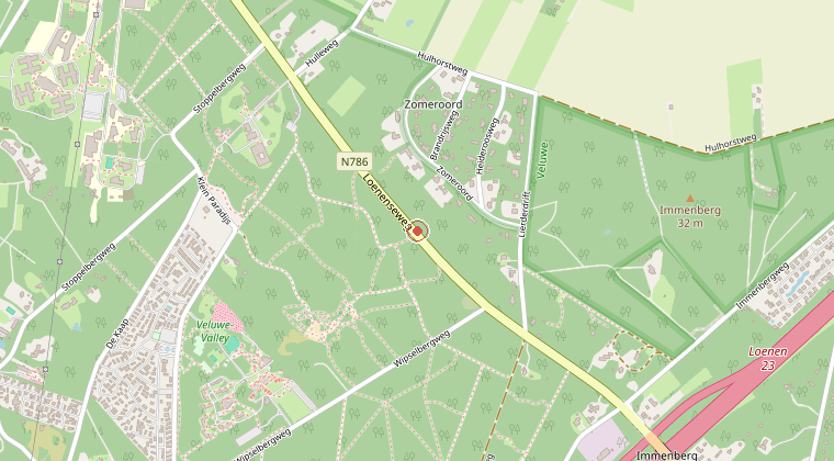Kaart van de omgeving van de melding