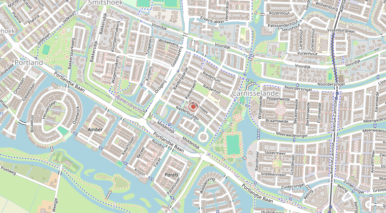 Kaart van de omgeving van de melding
