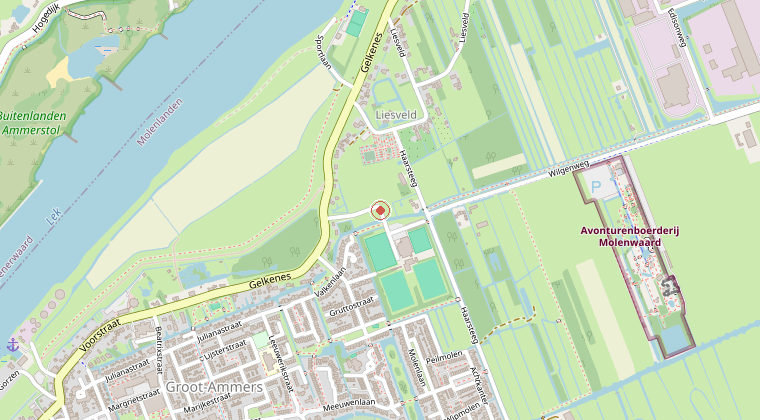 Kaart van de omgeving van de melding