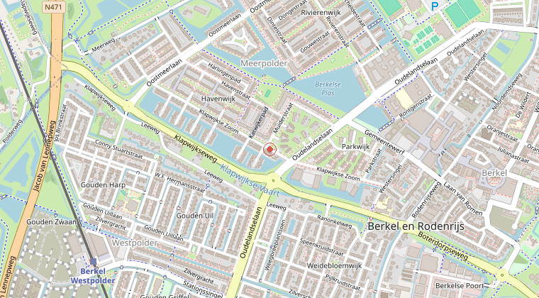 Kaart van de omgeving van de melding