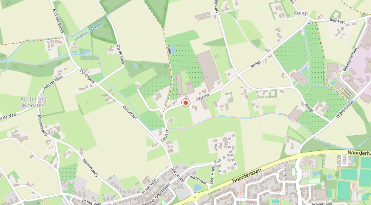 Kaart van de omgeving van de melding