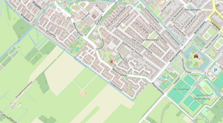Kaart van de omgeving van de melding