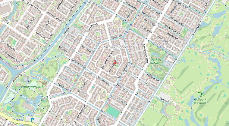 Kaart van de omgeving van de melding