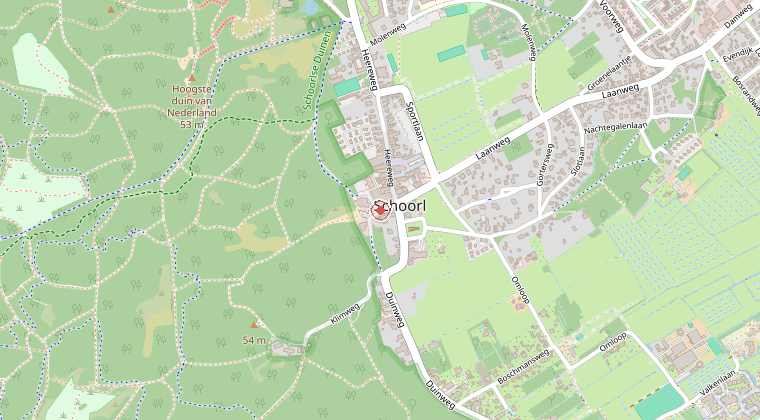 Kaart van de omgeving van de melding