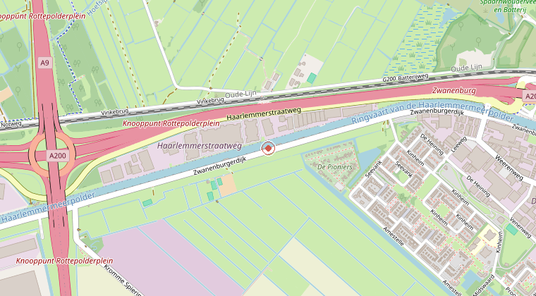 Kaart van de omgeving van de melding