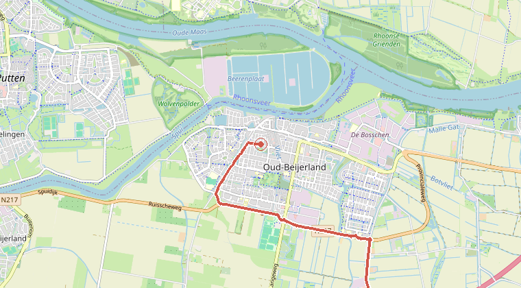 Kaart van de omgeving van de melding