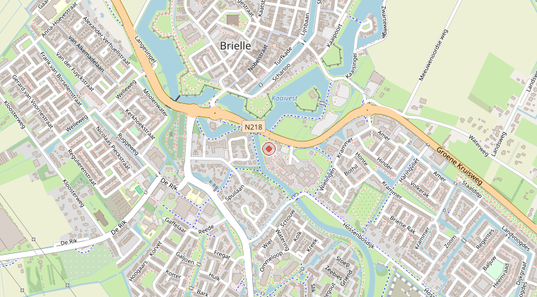 Kaart van de omgeving van de melding