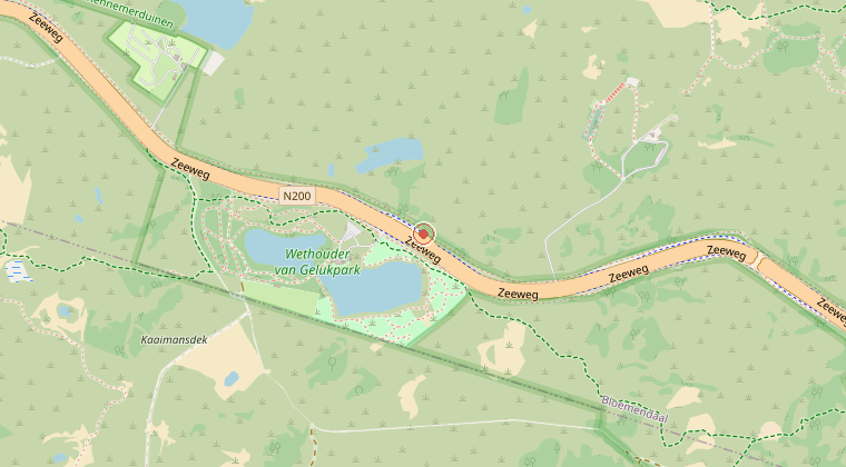 Kaart van de omgeving van de melding