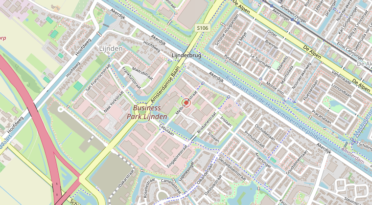 Kaart van de omgeving van de melding