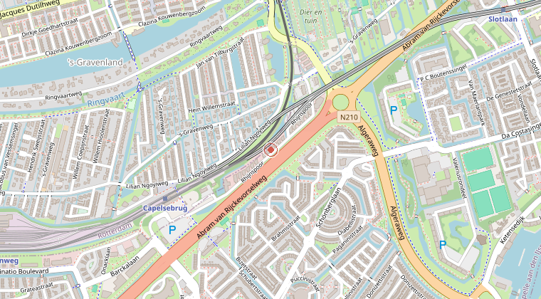 Kaart van de omgeving van de melding