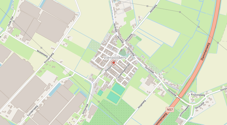Kaart van de omgeving van de melding