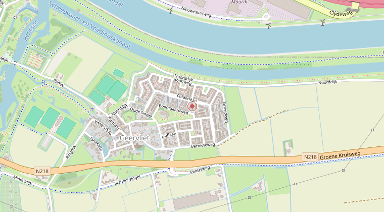 Kaart van de omgeving van de melding