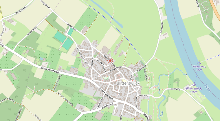 Kaart van de omgeving van de melding