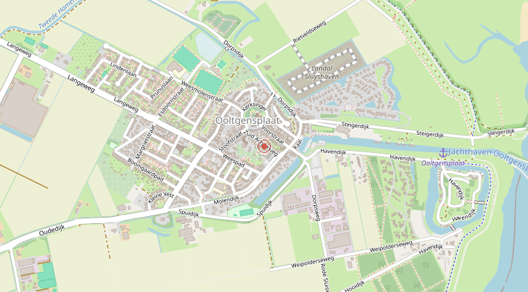 Kaart van de omgeving van de melding