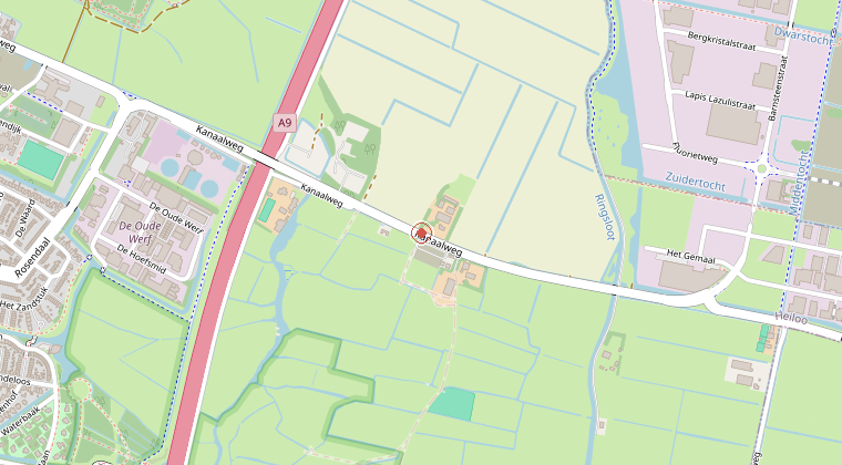 Kaart van de omgeving van de melding