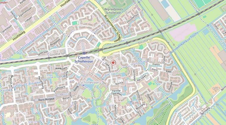 Kaart van de omgeving van de melding