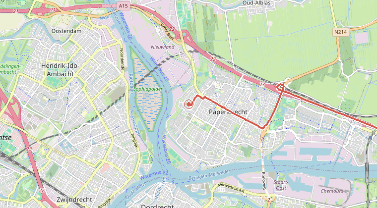 Kaart van de omgeving van de melding