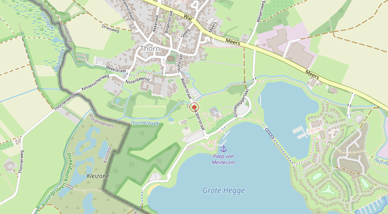 Kaart van de omgeving van de melding