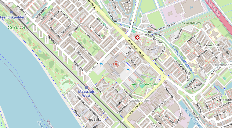 Kaart van de omgeving van de melding