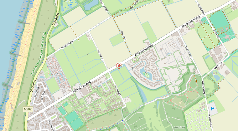 Kaart van de omgeving van de melding