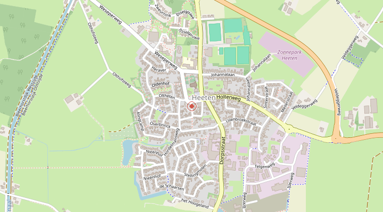 Kaart van de omgeving van de melding