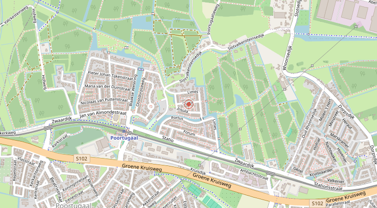 Kaart van de omgeving van de melding