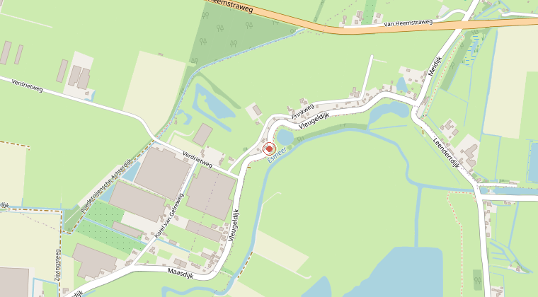 Kaart van de omgeving van de melding