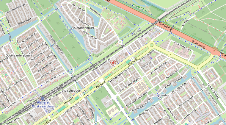 Kaart van de omgeving van de melding