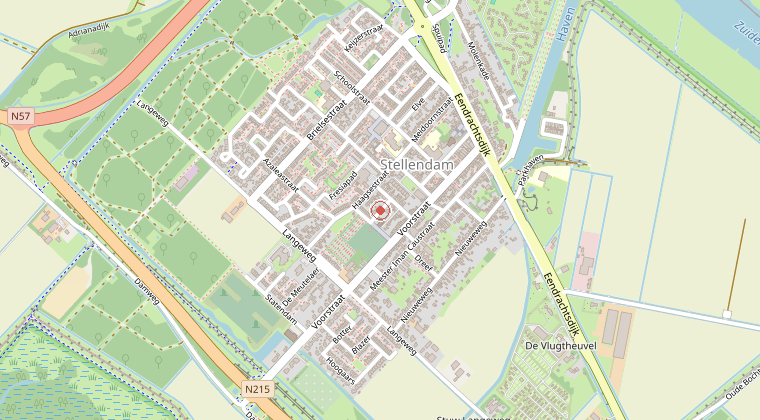 Kaart van de omgeving van de melding