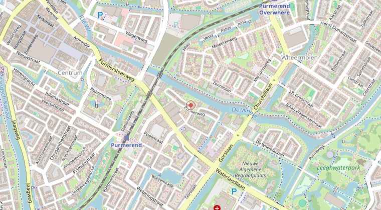 Kaart van de omgeving van de melding