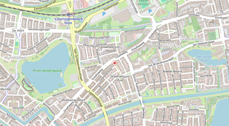 Kaart van de omgeving van de melding