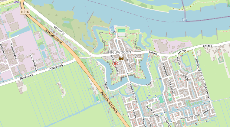 Kaart van de omgeving van de melding