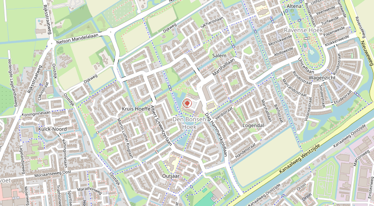 Kaart van de omgeving van de melding