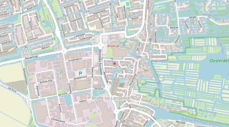 Kaart van de omgeving van de melding