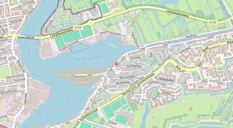 Kaart van de omgeving van de melding