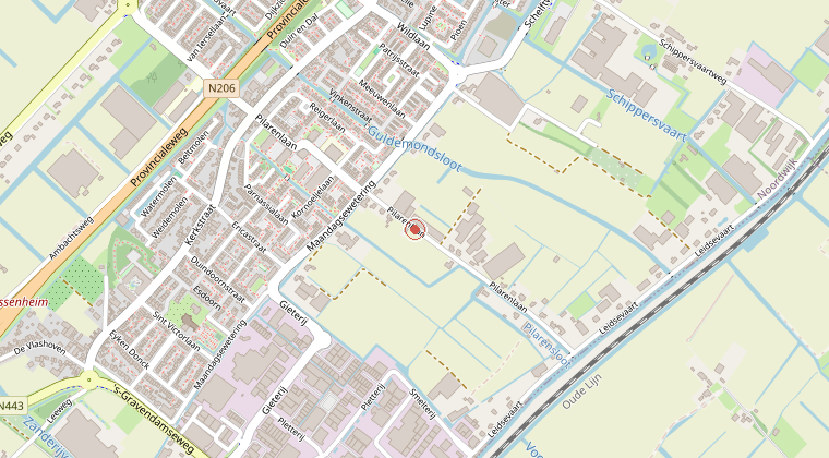 Kaart van de omgeving van de melding