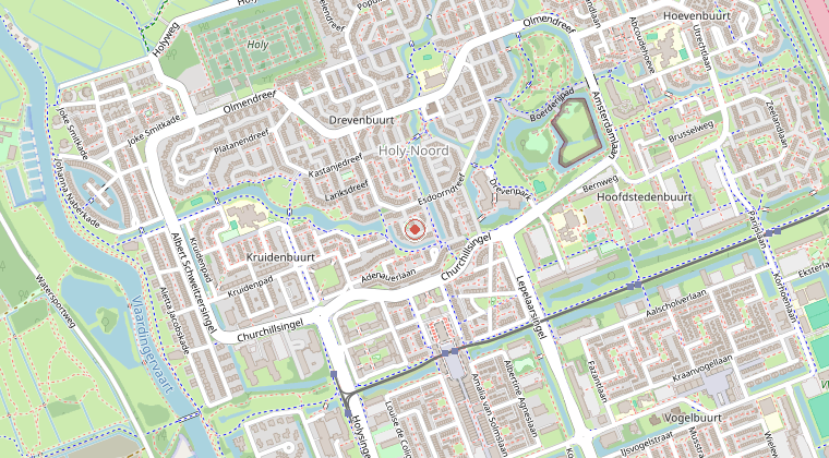 Kaart van de omgeving van de melding