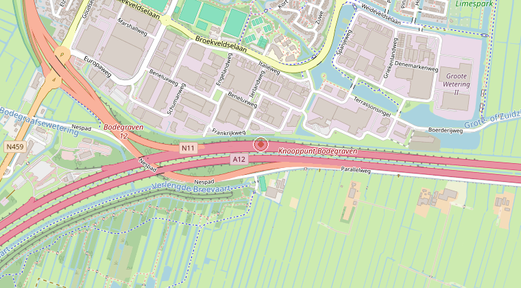 Kaart van de omgeving van de melding