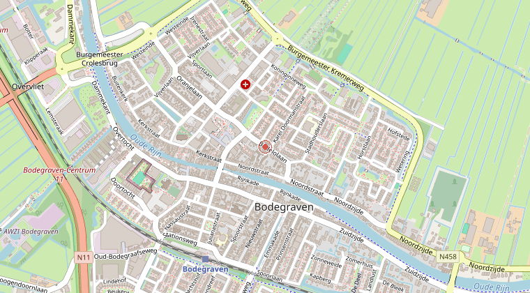 Kaart van de omgeving van de melding