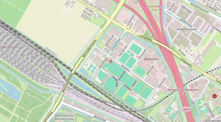 Kaart van de omgeving van de melding