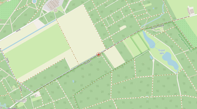 Kaart van de omgeving van de melding