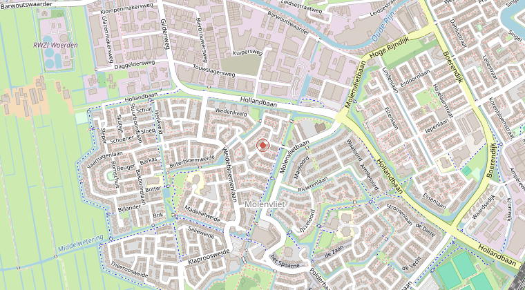 Kaart van de omgeving van de melding