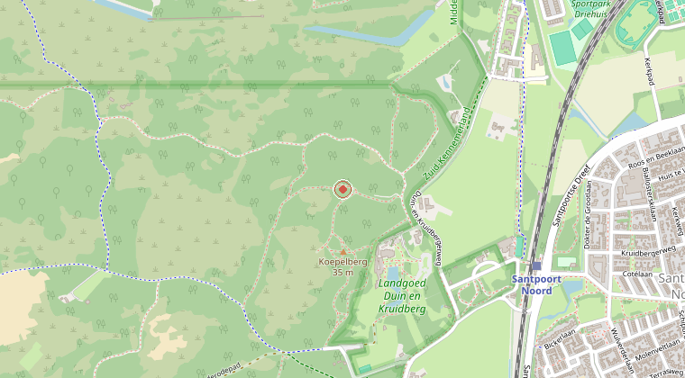 Kaart van de omgeving van de melding