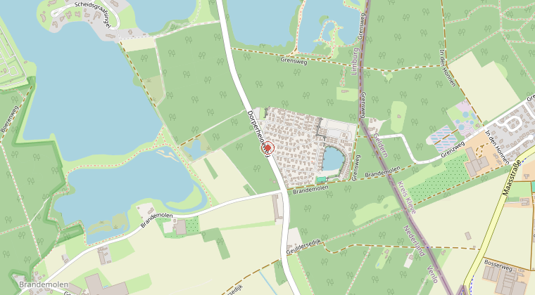 Kaart van de omgeving van de melding